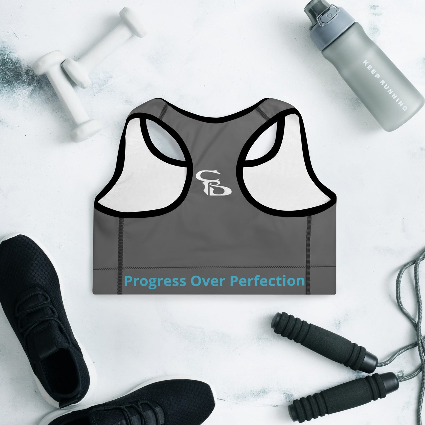 Padded Sports Bra (Charcoal Grey)