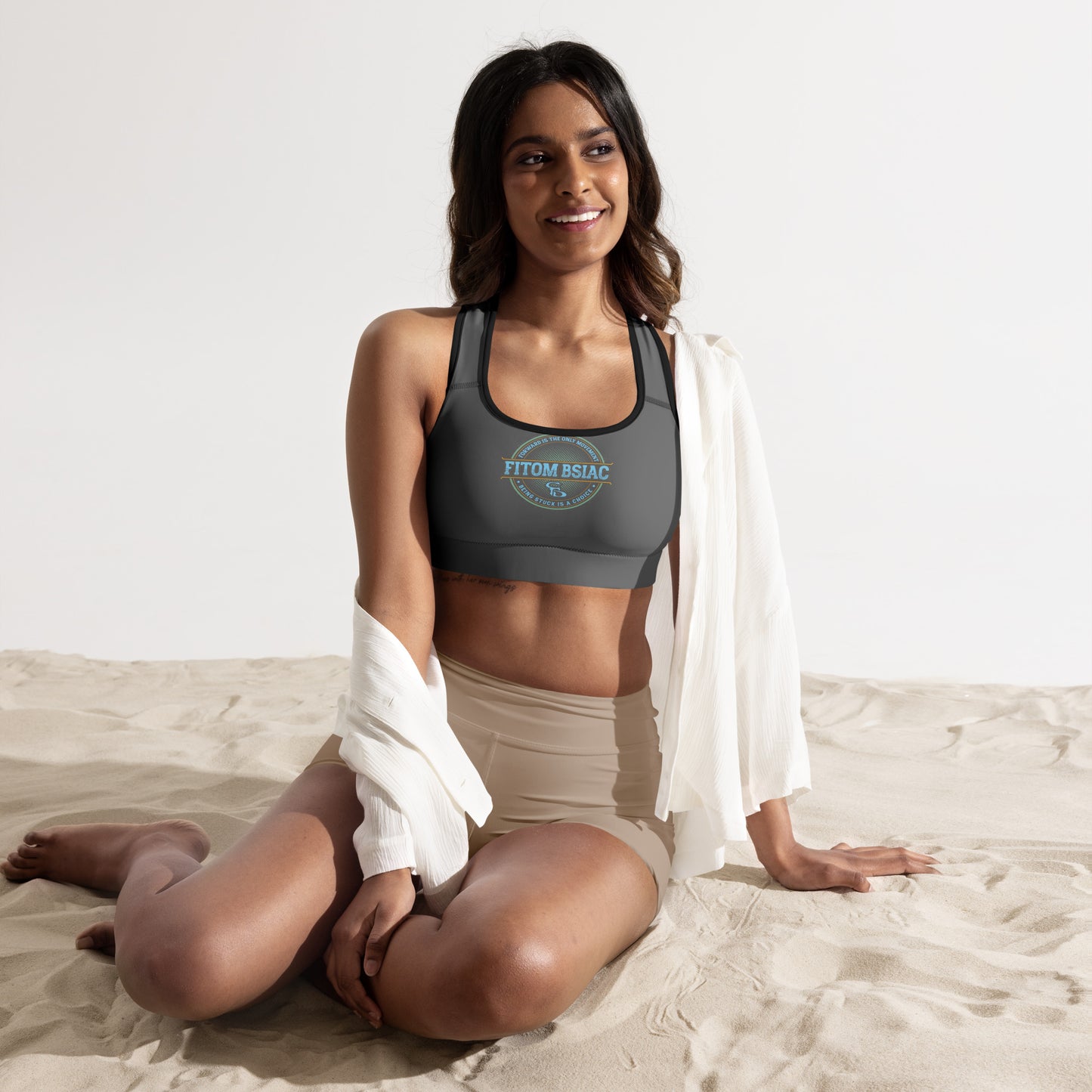 Padded Sports Bra (Charcoal Grey)