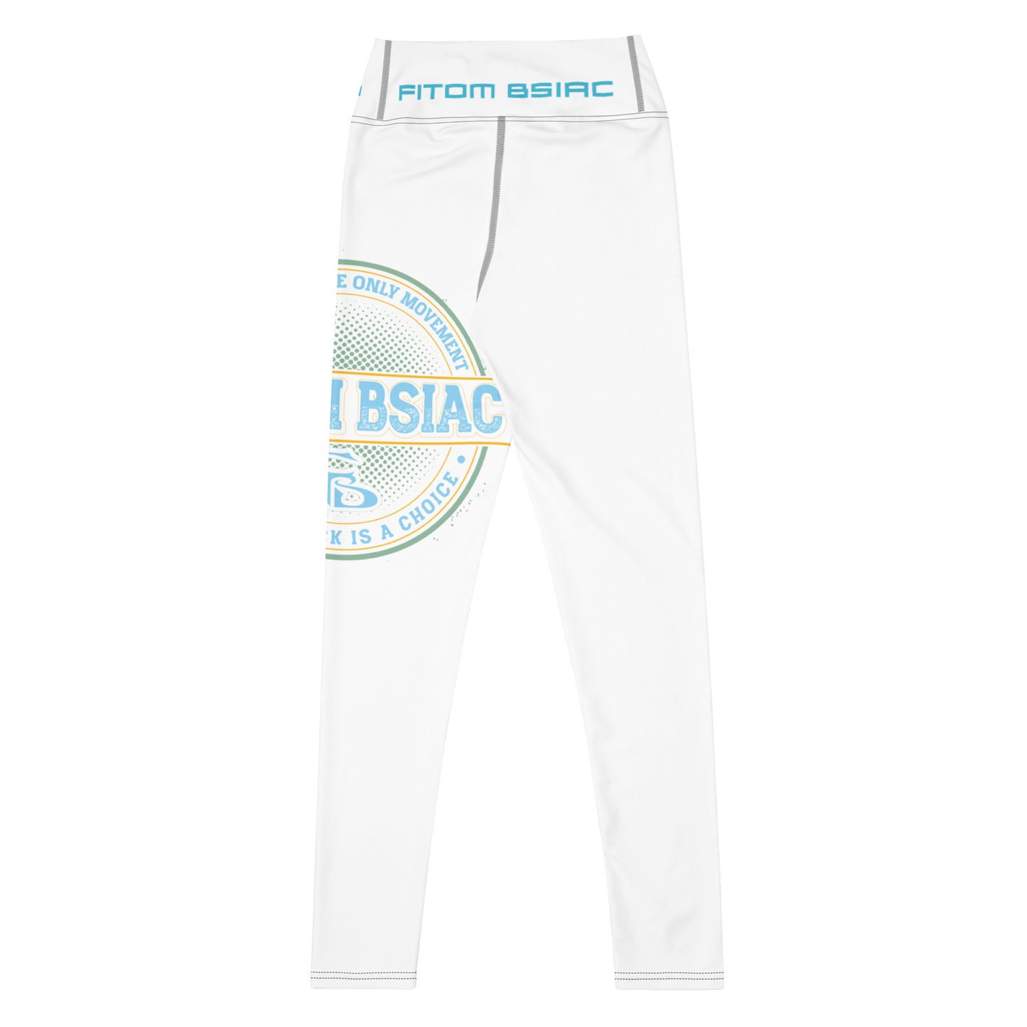 Yoga Leggings (White with Black Stitch Lines)