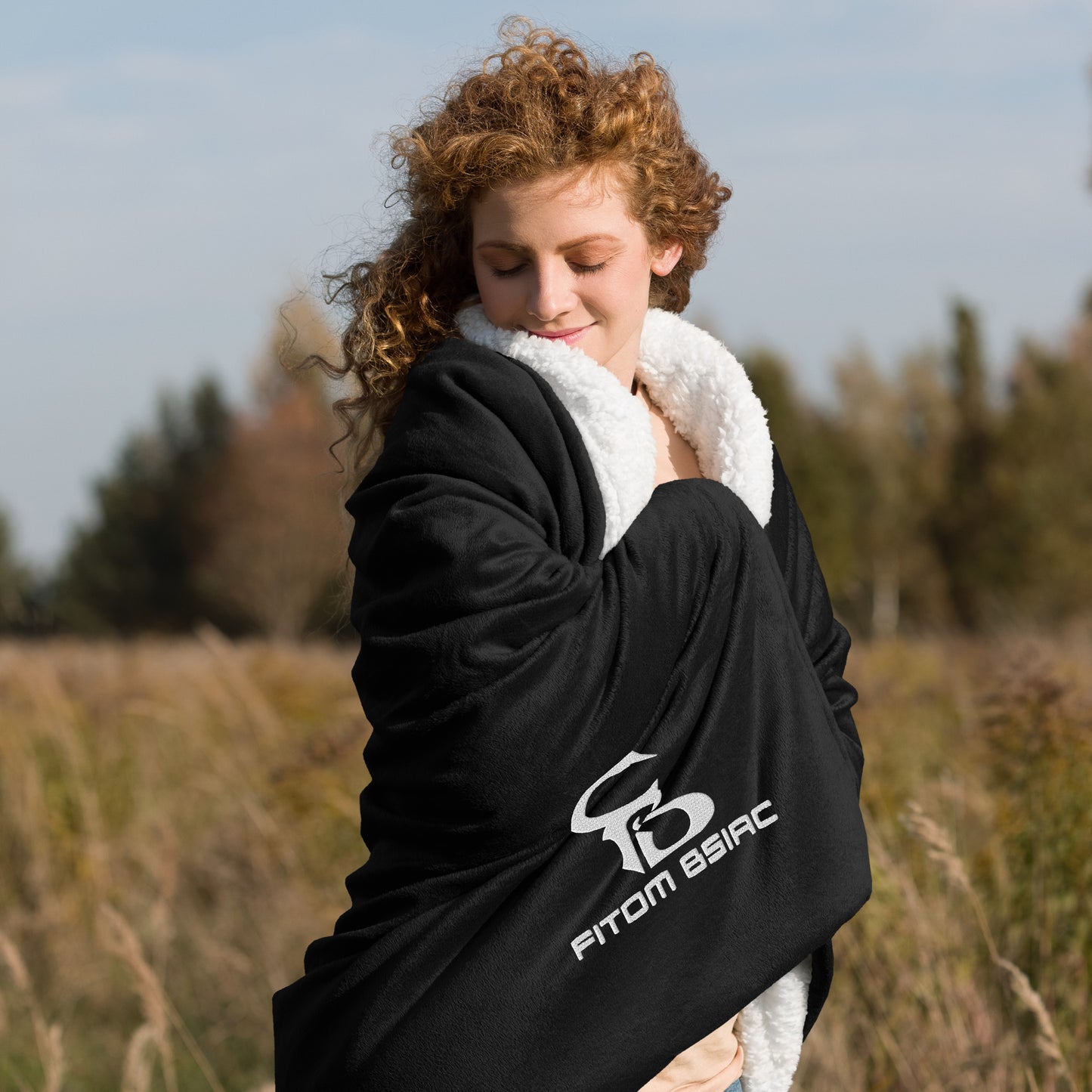 Premium Sherpa Embroidered Logo Blanket