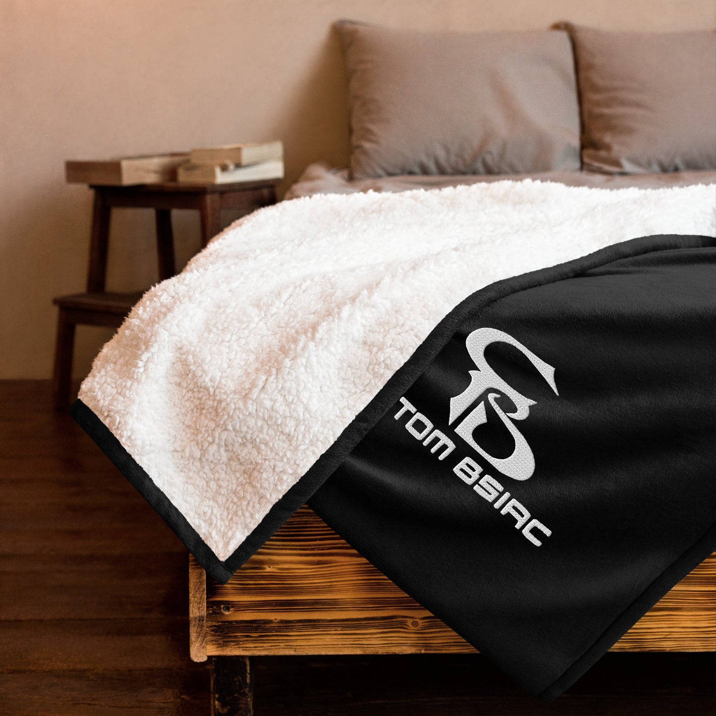 Premium Sherpa Embroidered Logo Blanket
