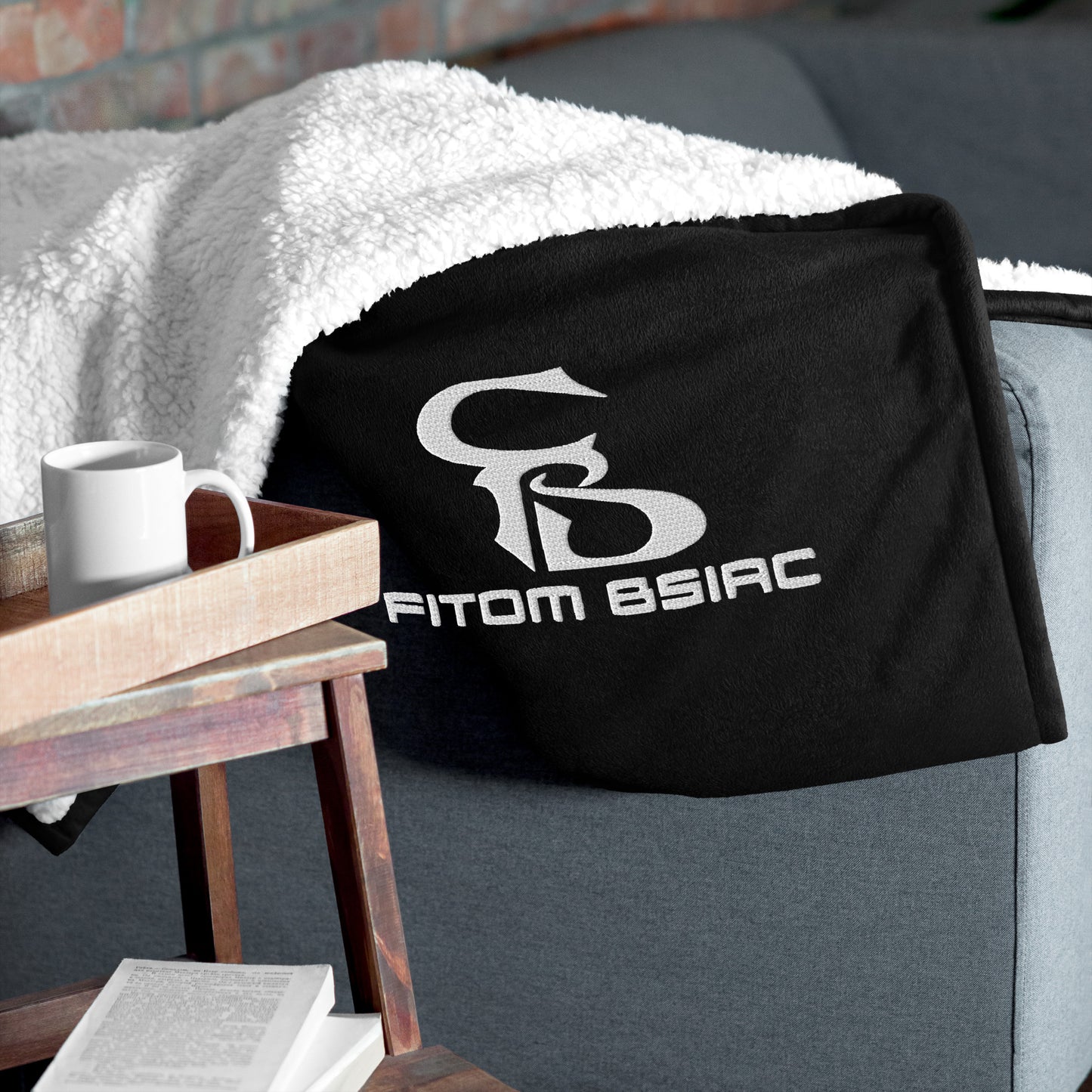 Premium Sherpa Embroidered Logo Blanket