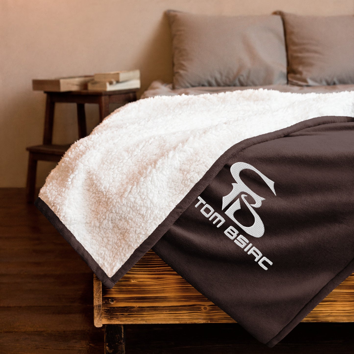 Premium Sherpa Embroidered Logo Blanket