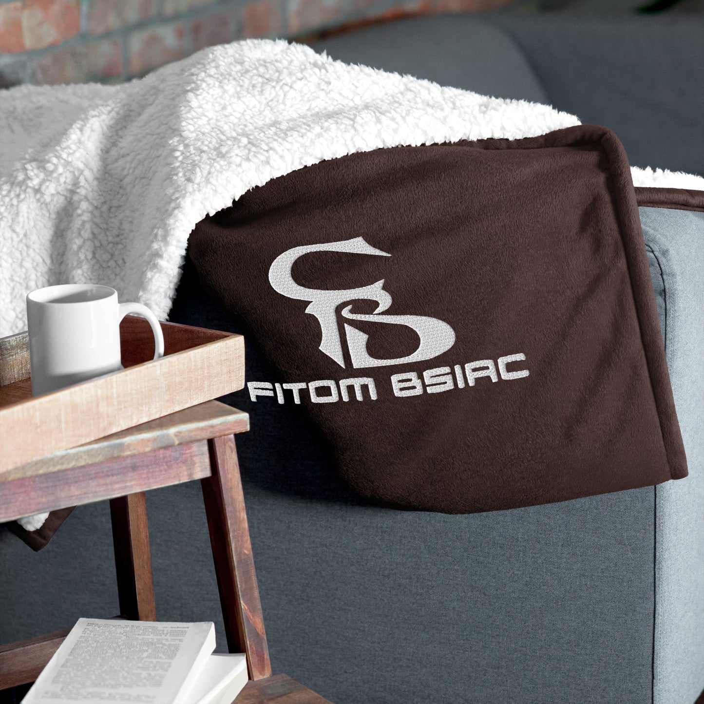 Premium Sherpa Embroidered Logo Blanket