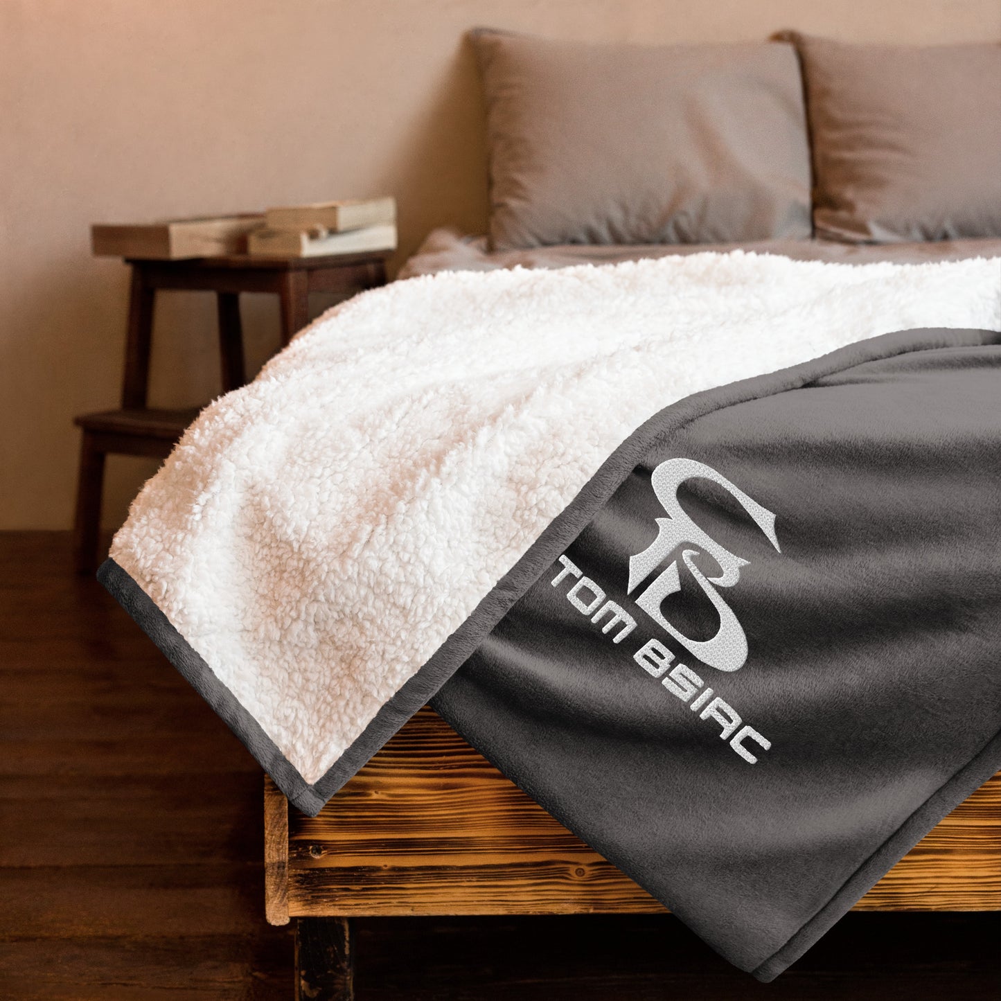 Premium Sherpa Embroidered Logo Blanket