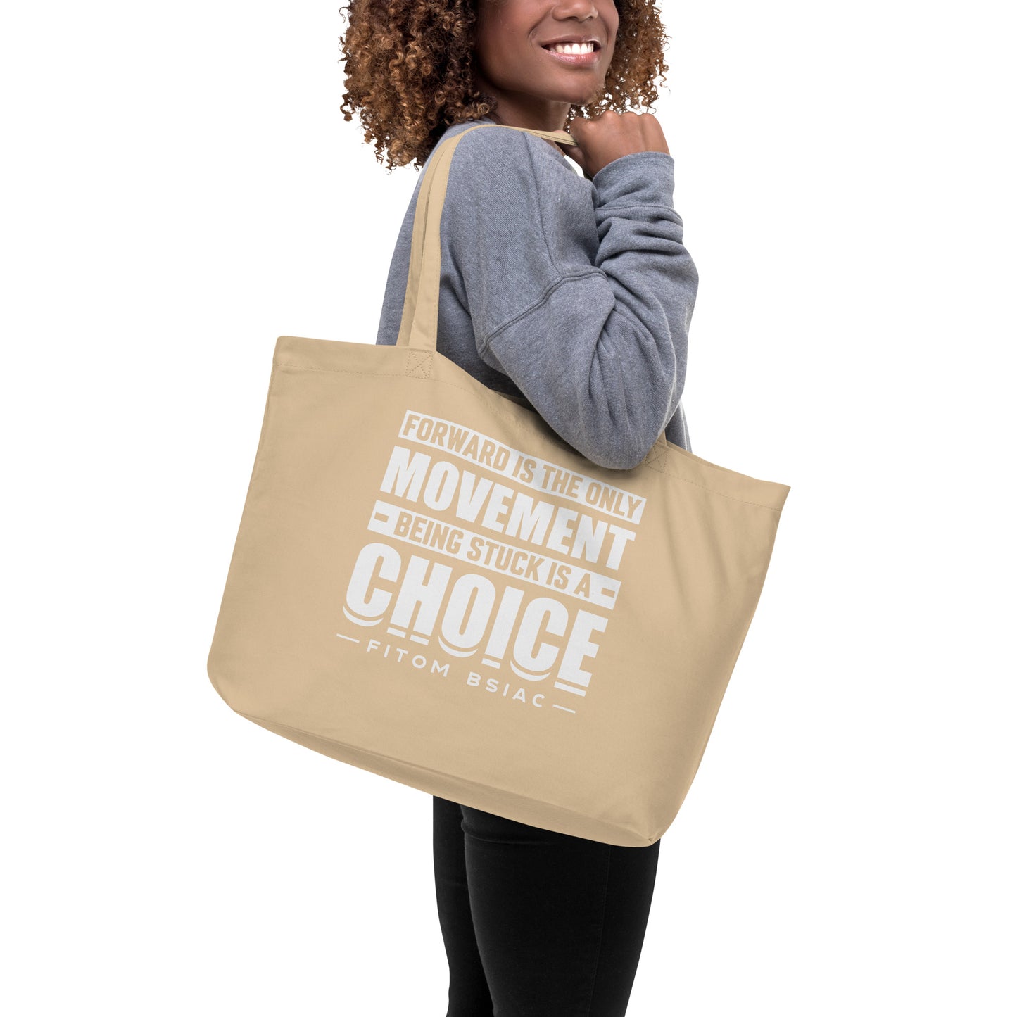 Large organic tote bag