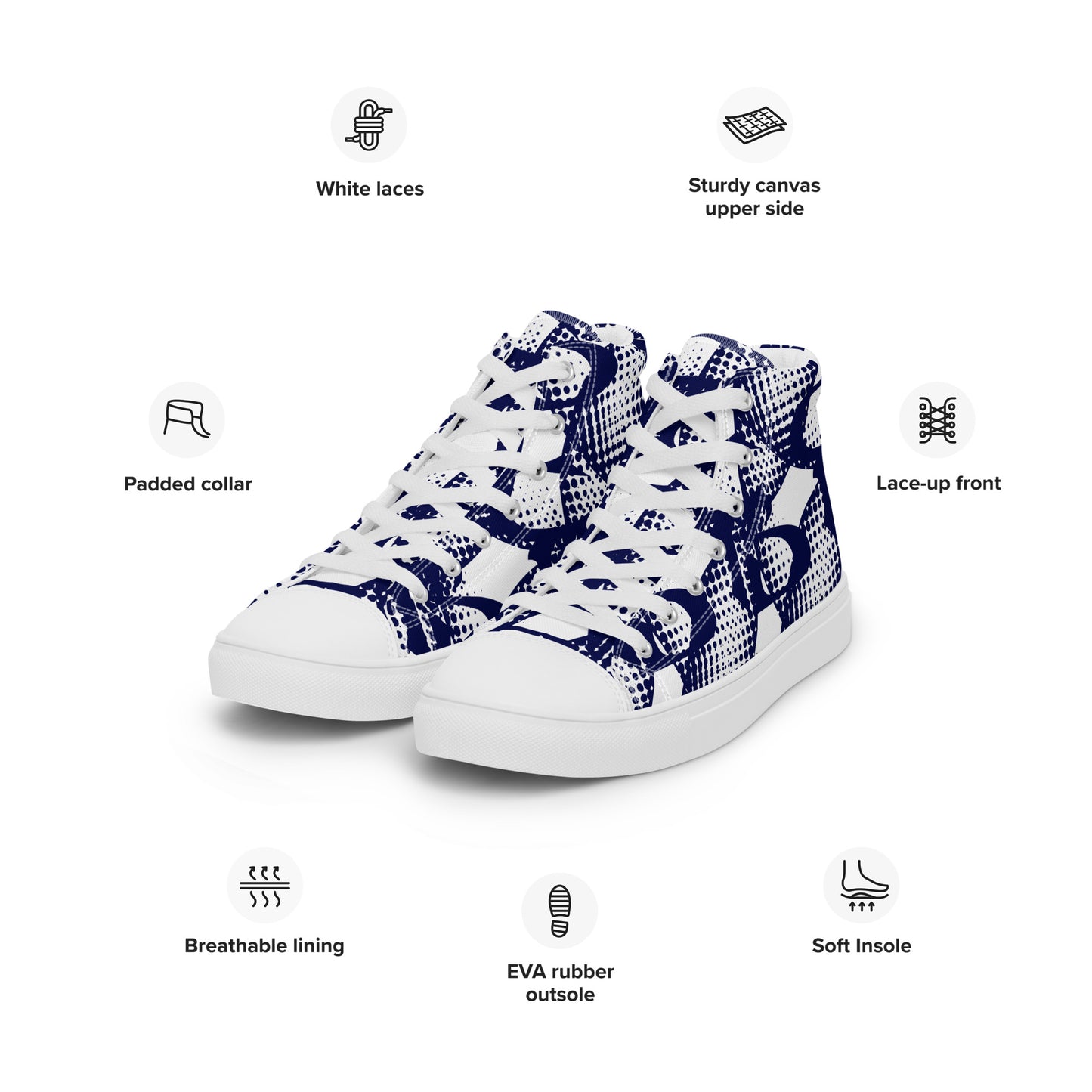 Men’s high top canvas shoes