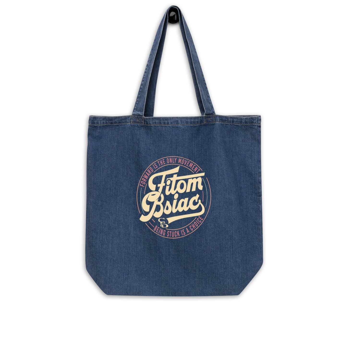 Organic denim tote bag