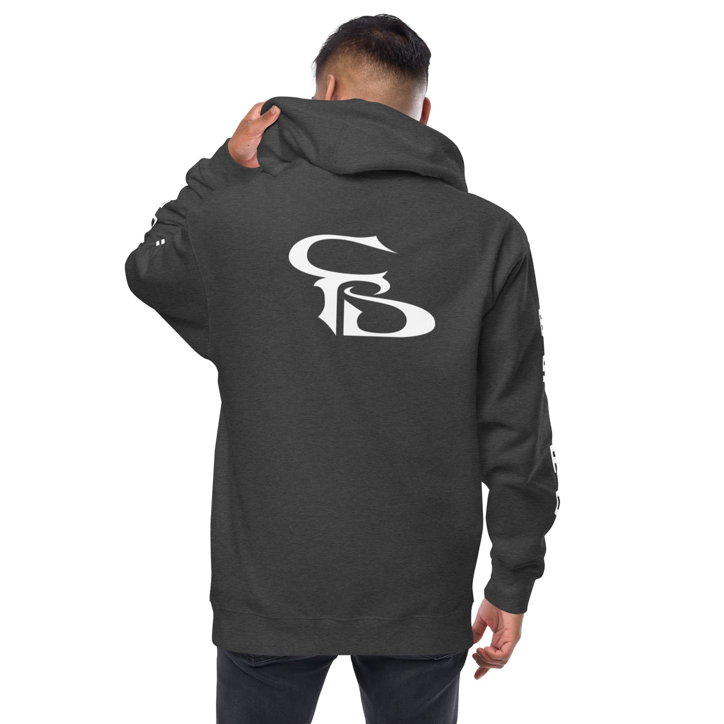 Unisex fleece zip up hoodie