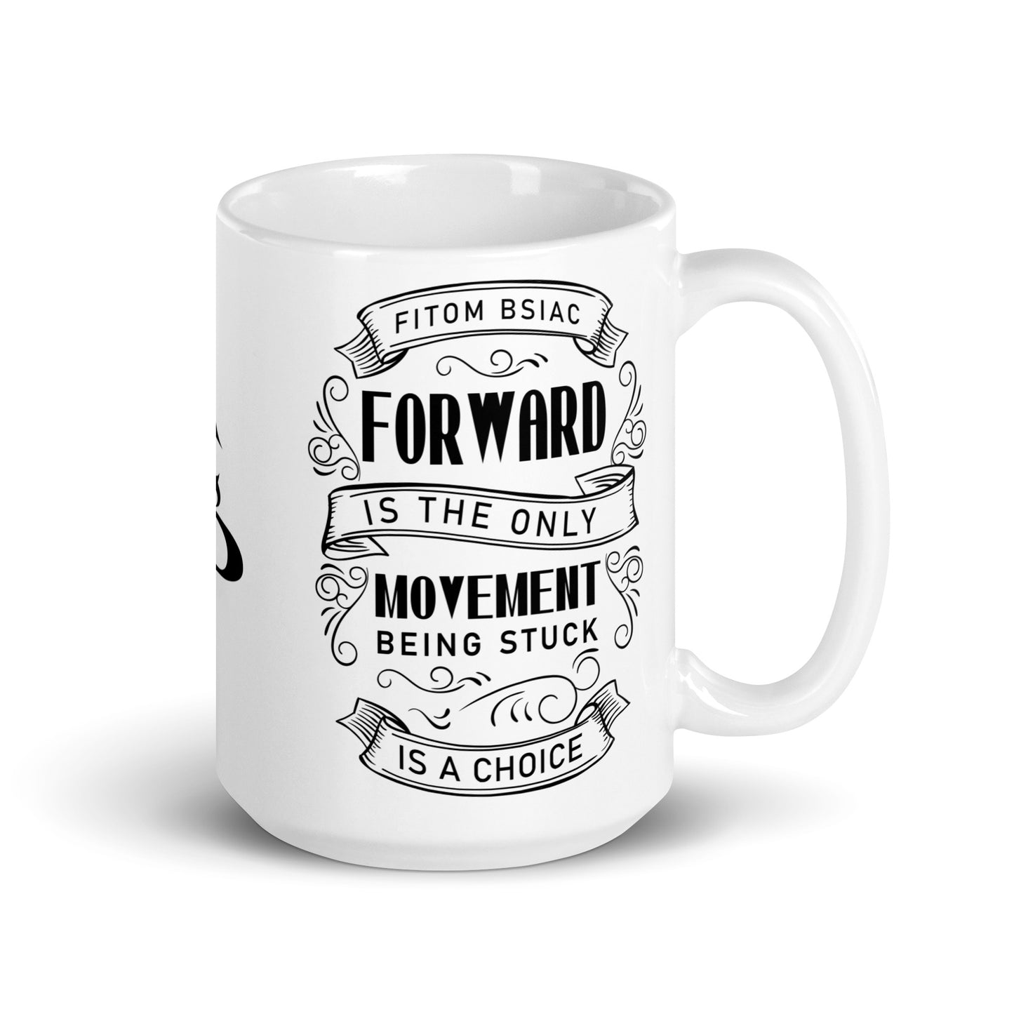 White glossy mug 15oz