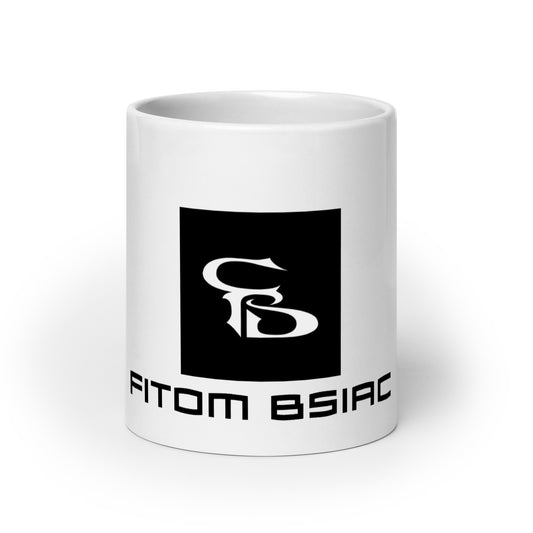 White glossy mug 20oz