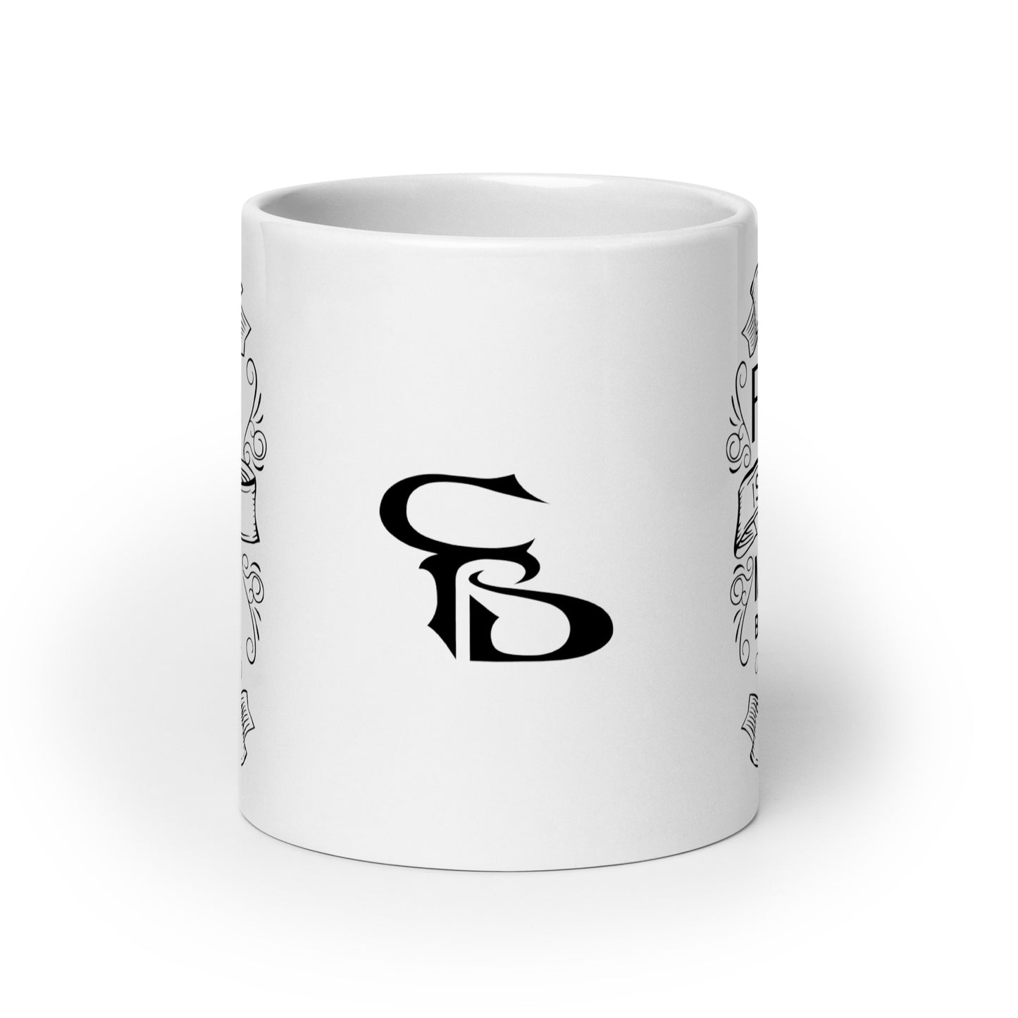 White glossy mug 20oz