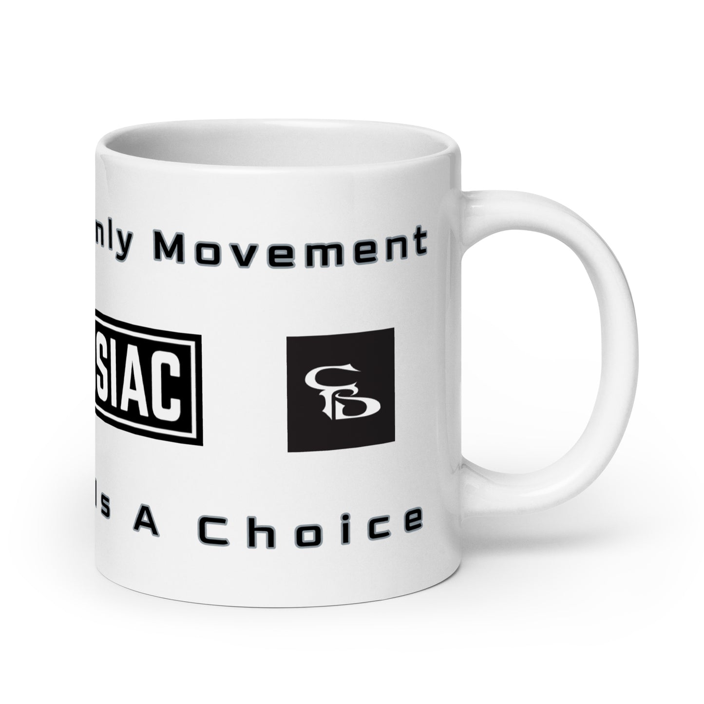 White glossy mug 20oz