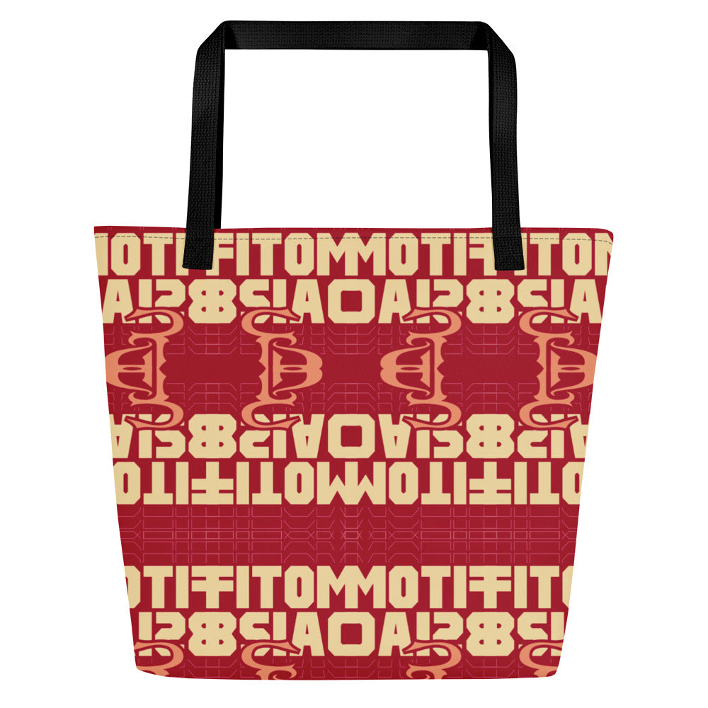 Logo All-Over Print Large Tote Bag