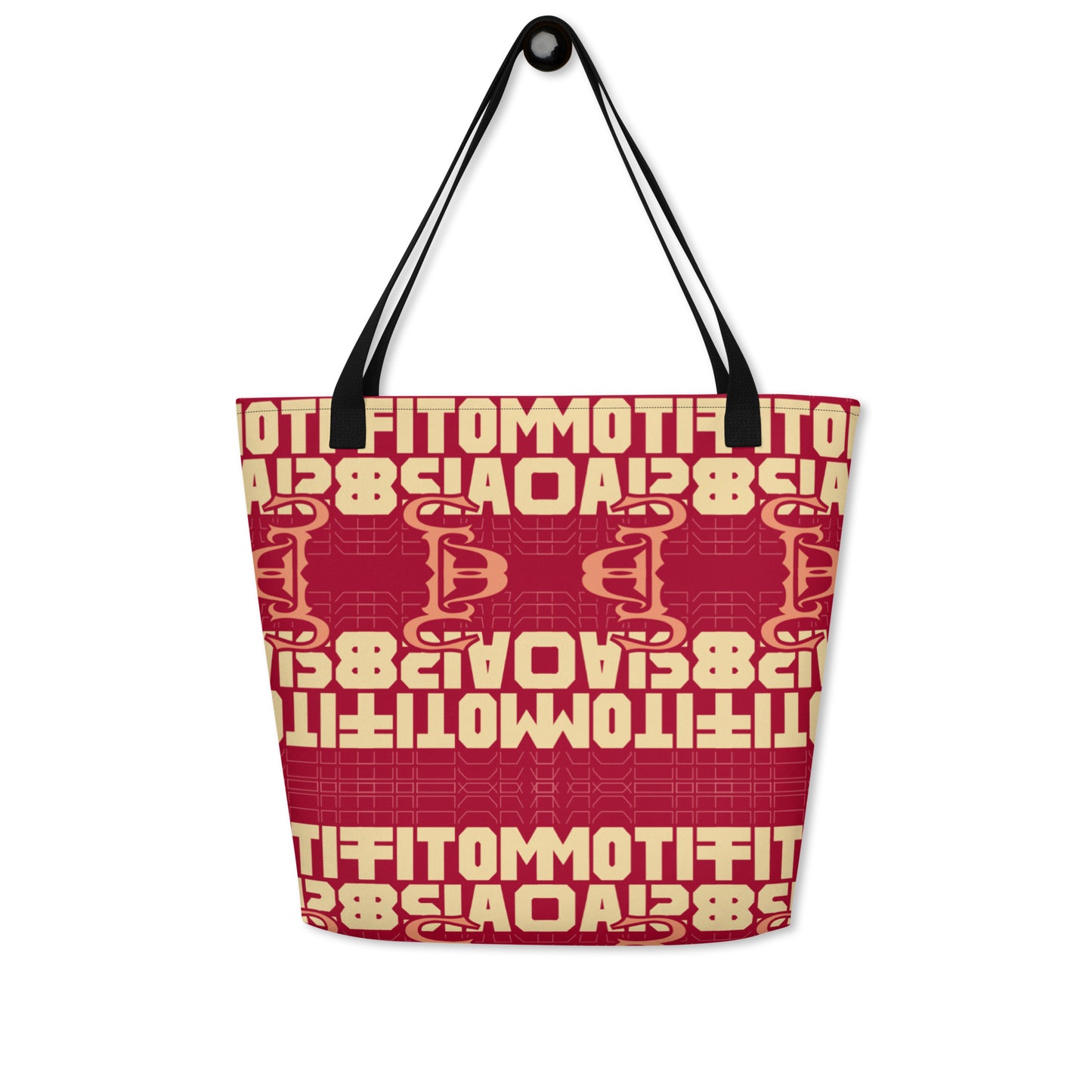 Logo All-Over Print Large Tote Bag