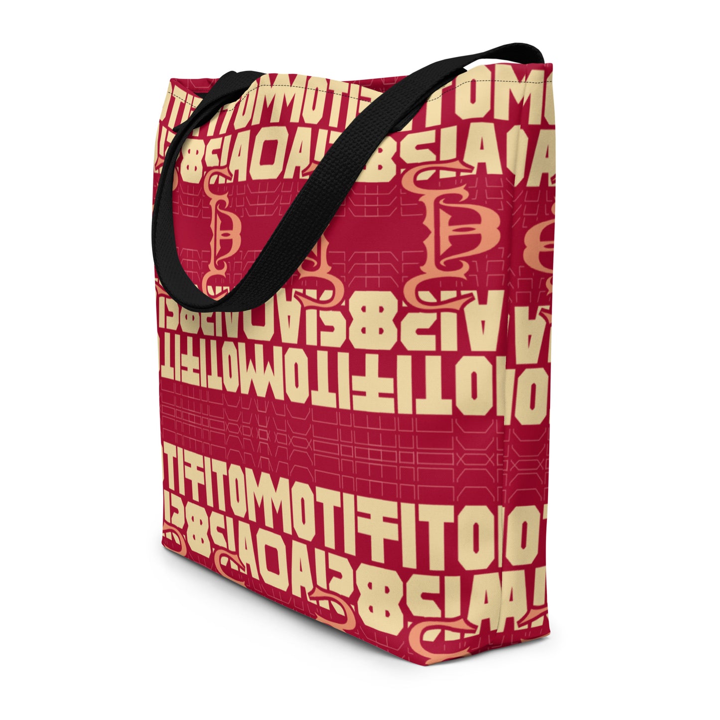 Logo All-Over Print Large Tote Bag