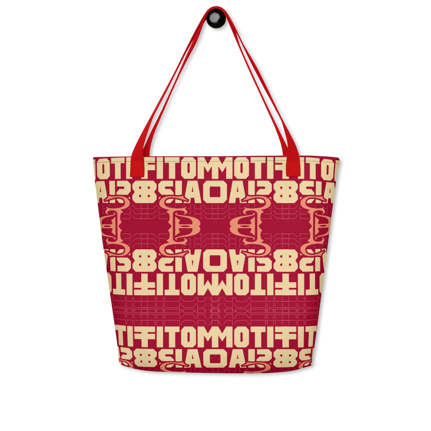 Logo All-Over Print Large Tote Bag