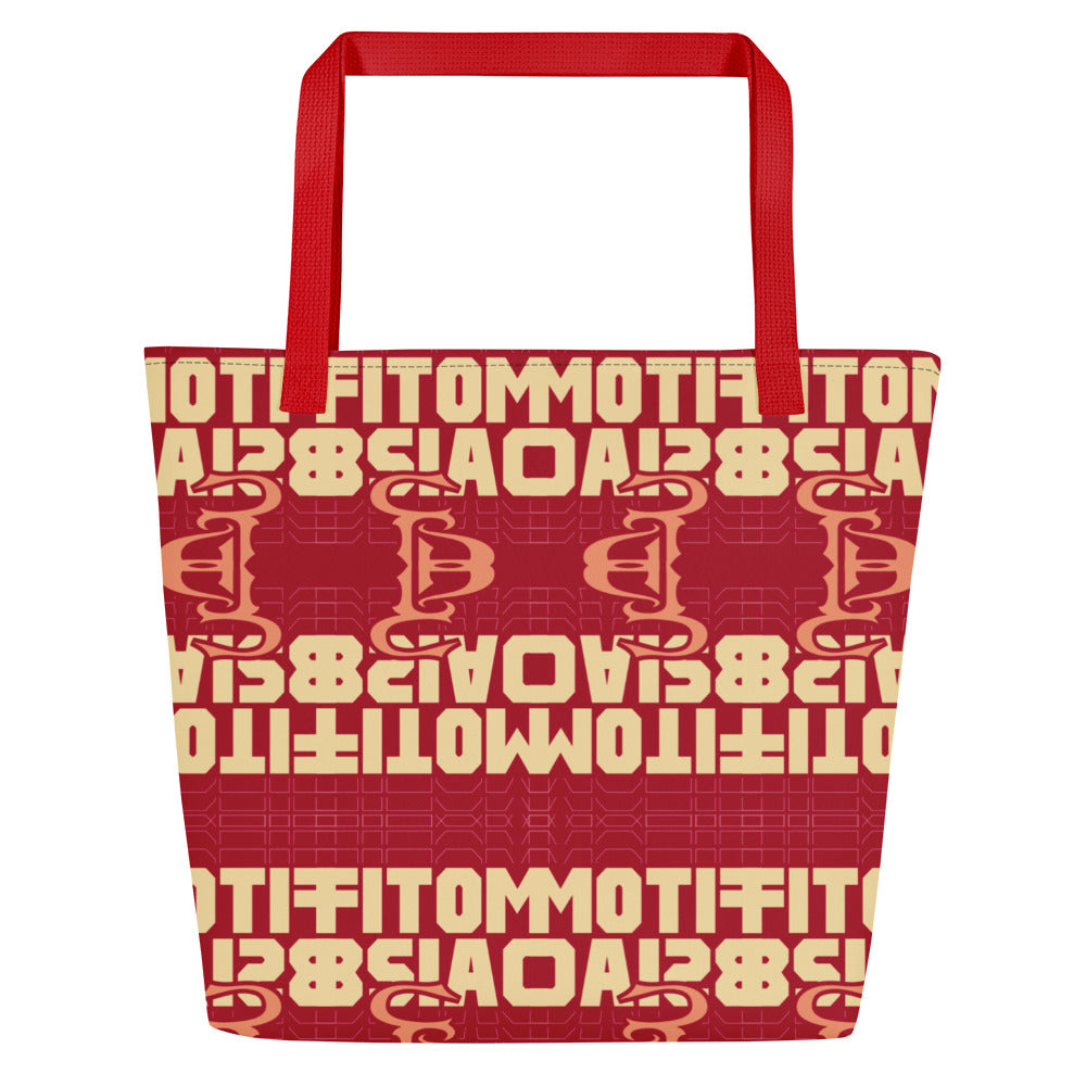 Logo All-Over Print Large Tote Bag