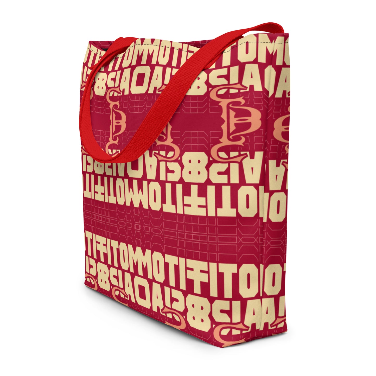 Logo All-Over Print Large Tote Bag