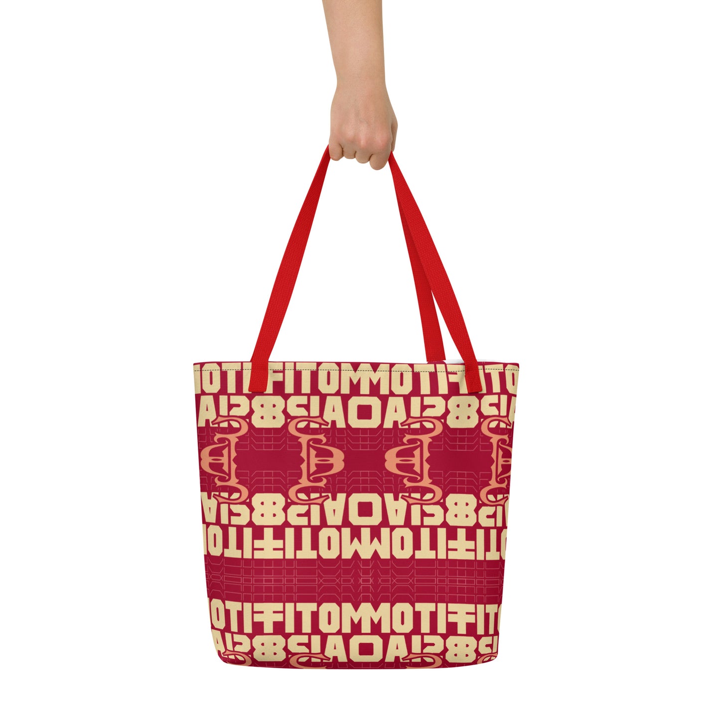 Logo All-Over Print Large Tote Bag