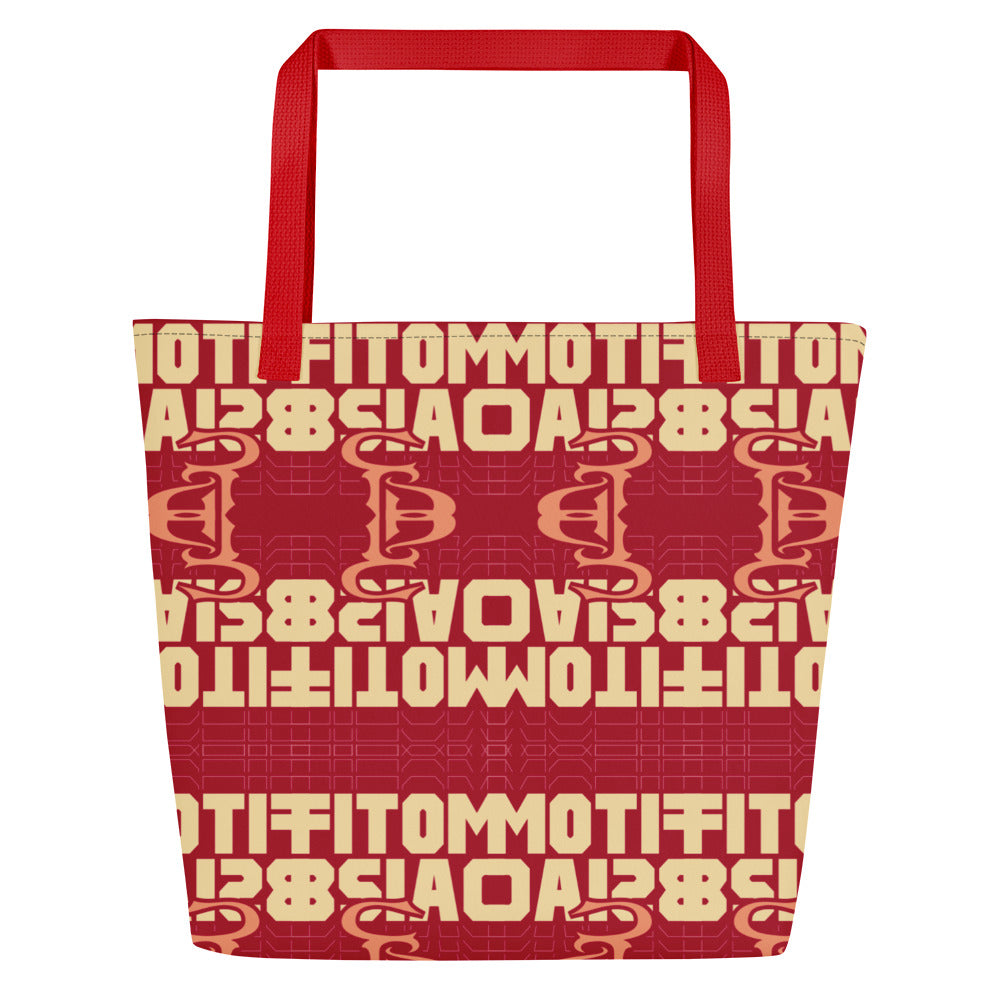 Logo All-Over Print Large Tote Bag