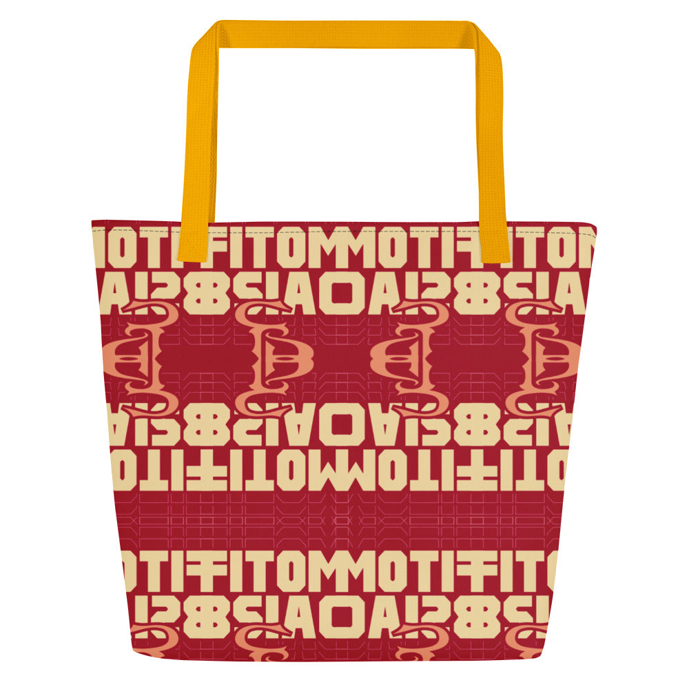 Logo All-Over Print Large Tote Bag