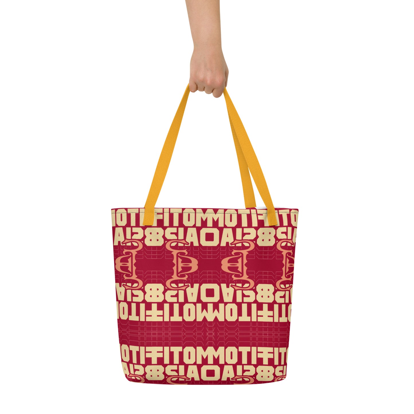 Logo All-Over Print Large Tote Bag