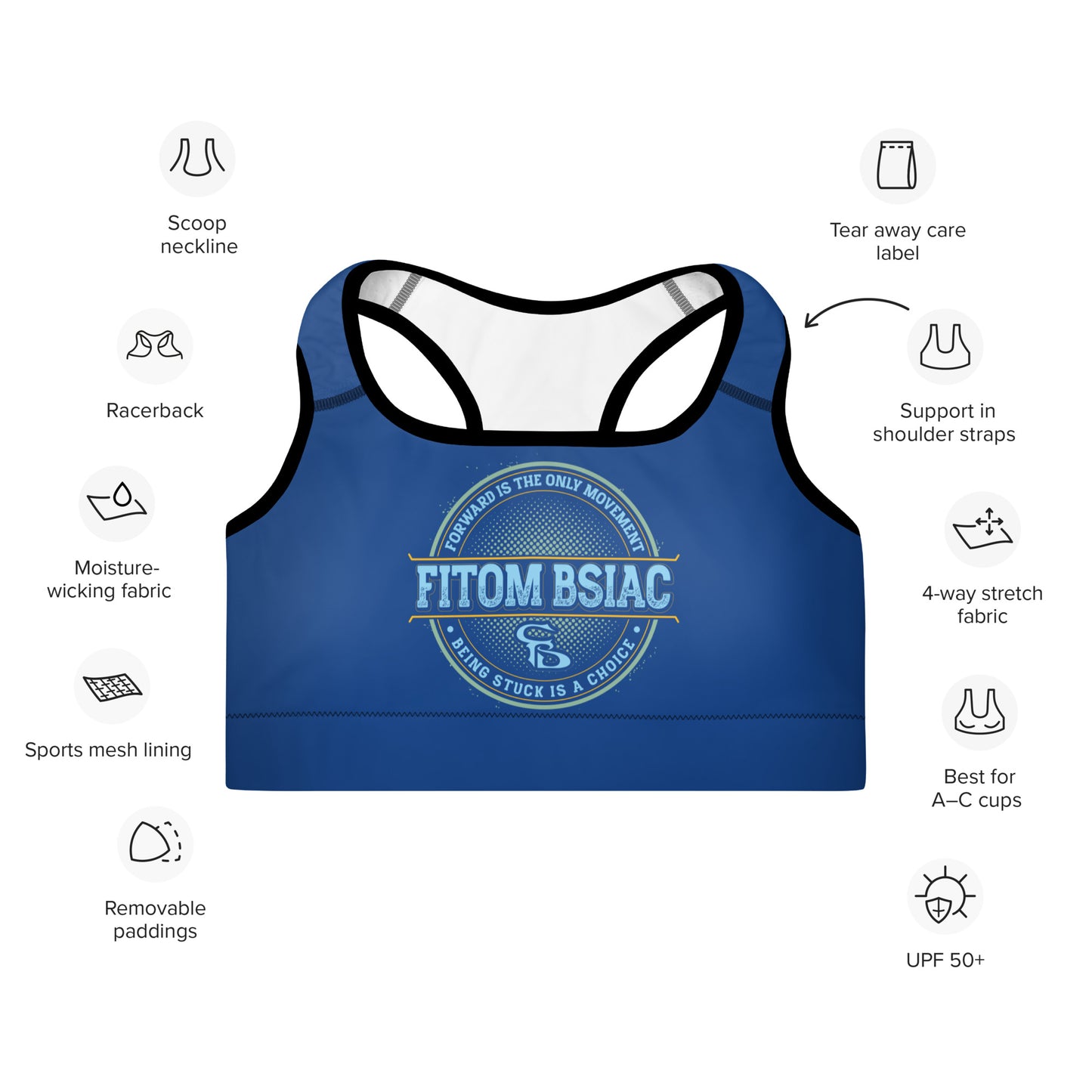 Padded Sports Bra (Royal Blue)