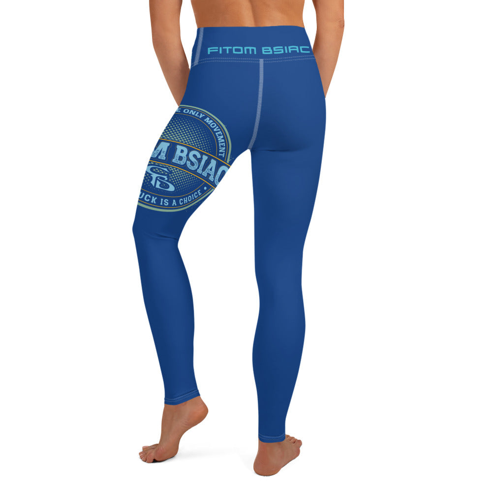 Yoga Leggings (Navy Lite with White Stitch Lines)