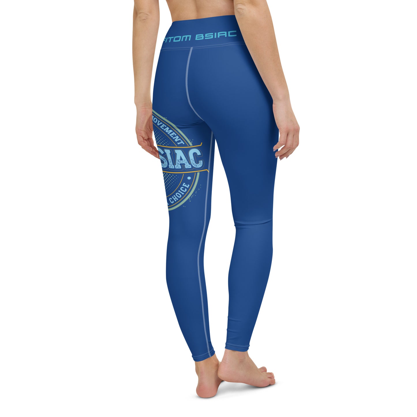 Yoga Leggings (Navy Lite with White Stitch Lines)