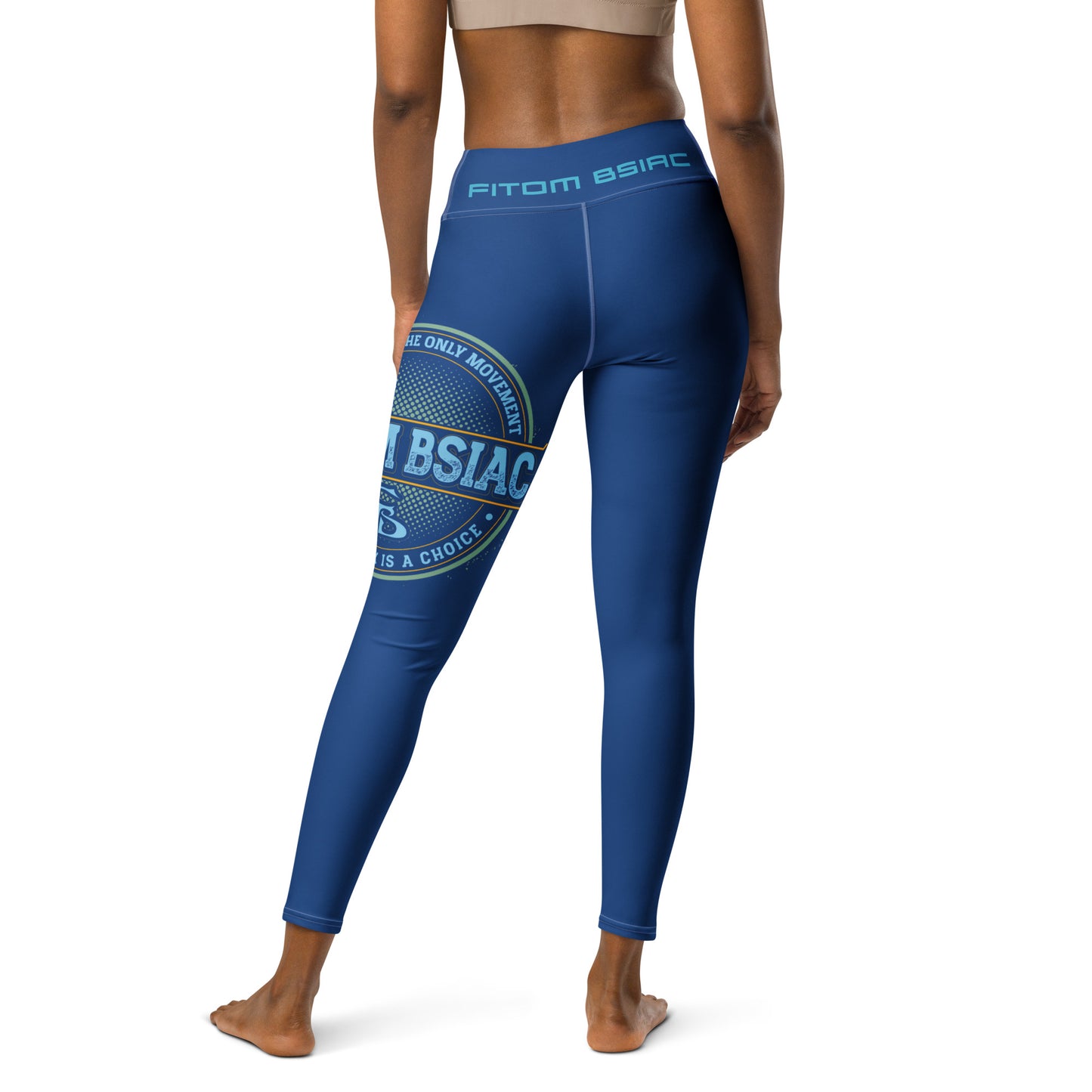 Yoga Leggings (Navy Lite with White Stitch Lines)