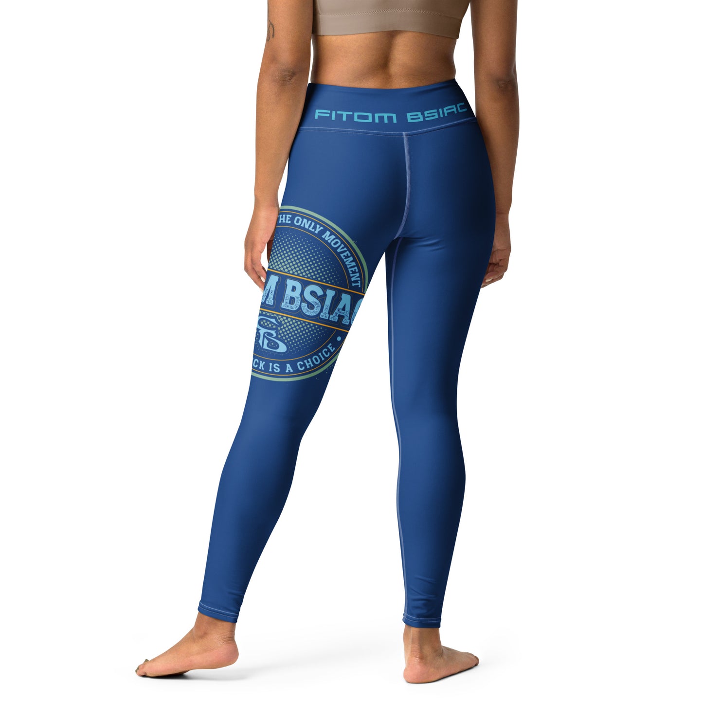 Yoga Leggings (Navy Lite with White Stitch Lines)