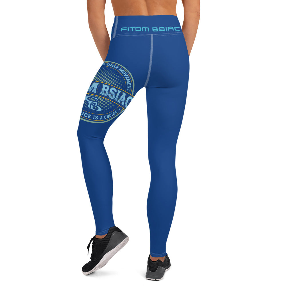 Yoga Leggings (Navy Lite with White Stitch Lines)