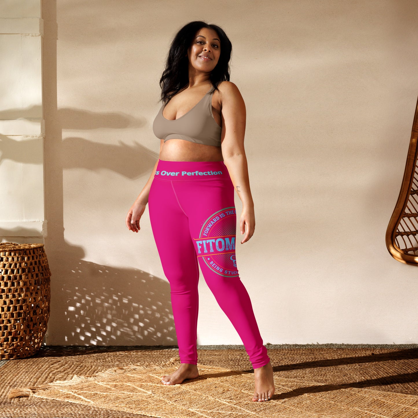 Yoga Leggings (Medium Violet Red)