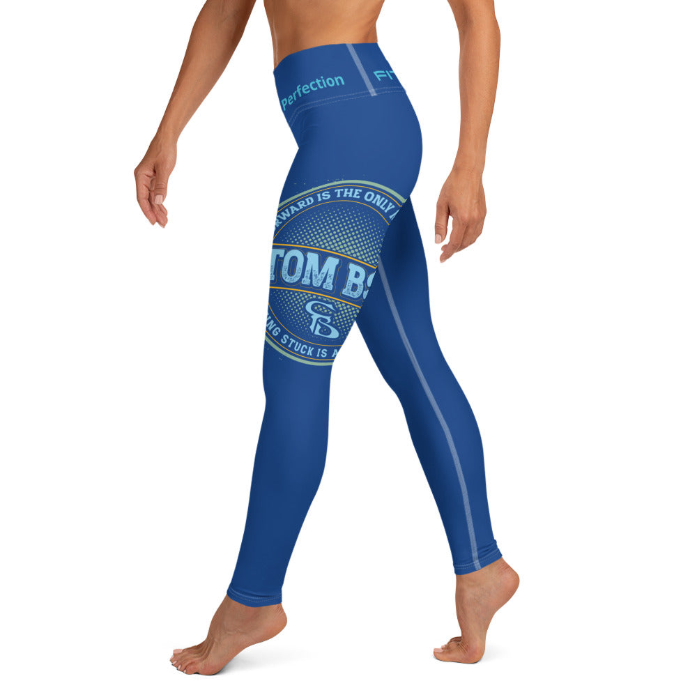 Yoga Leggings (Navy Lite with White Stitch Lines)