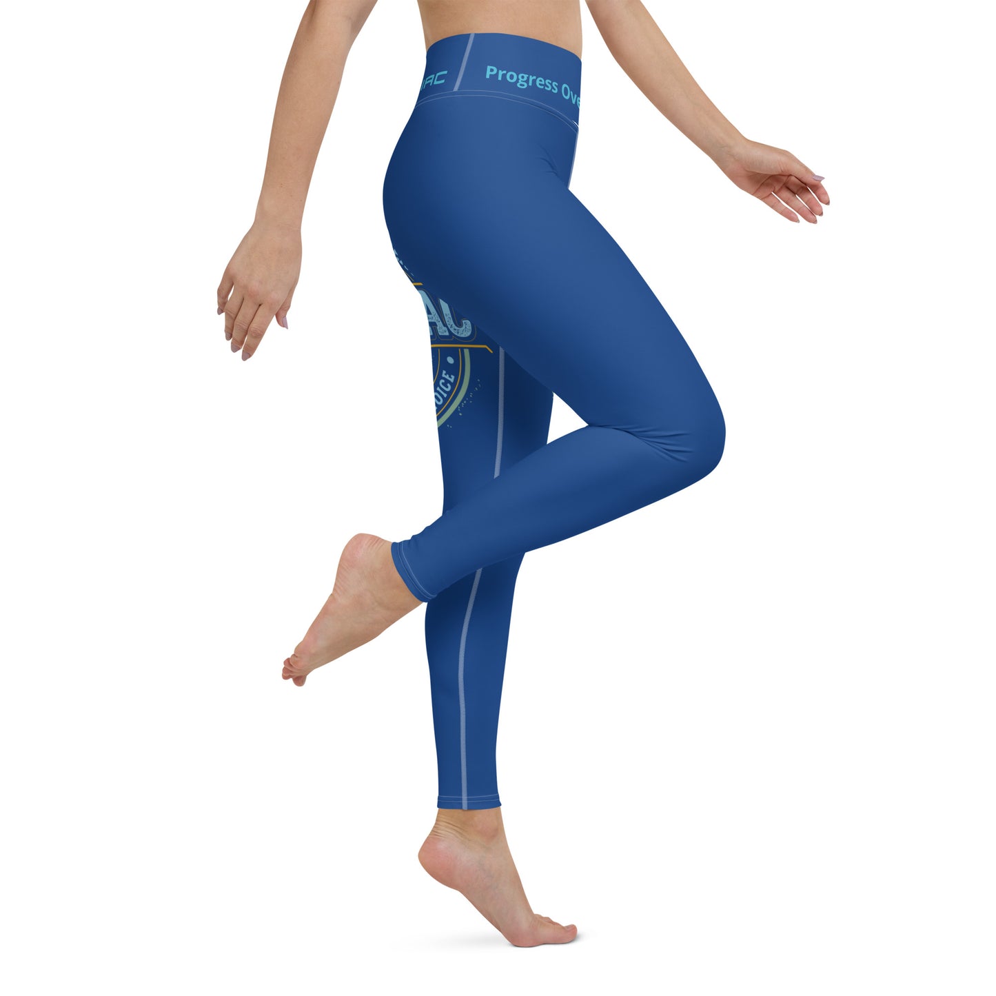 Yoga Leggings (Navy Lite with White Stitch Lines)