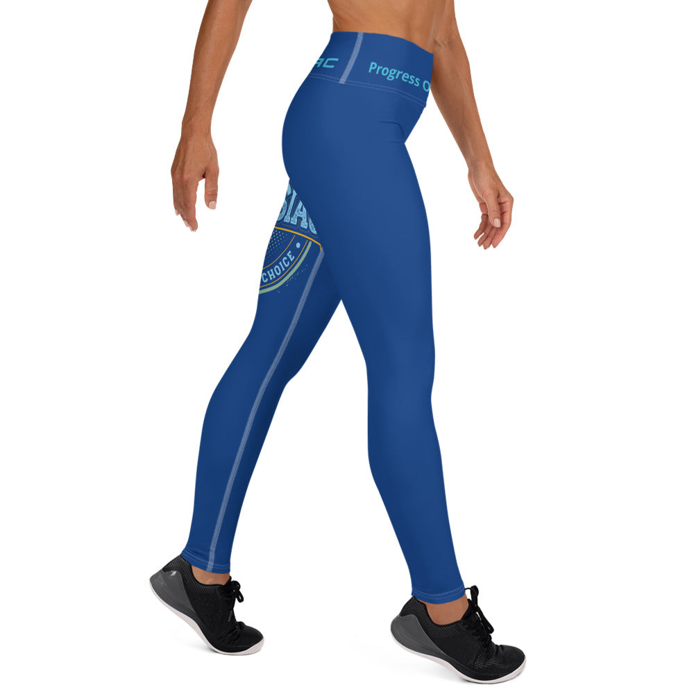 Yoga Leggings (Navy Lite with White Stitch Lines)