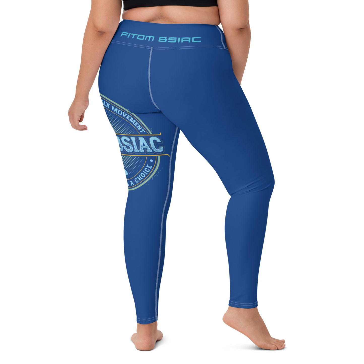 Yoga Leggings (Navy Lite with White Stitch Lines)