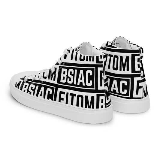 Men’s high top canvas shoes