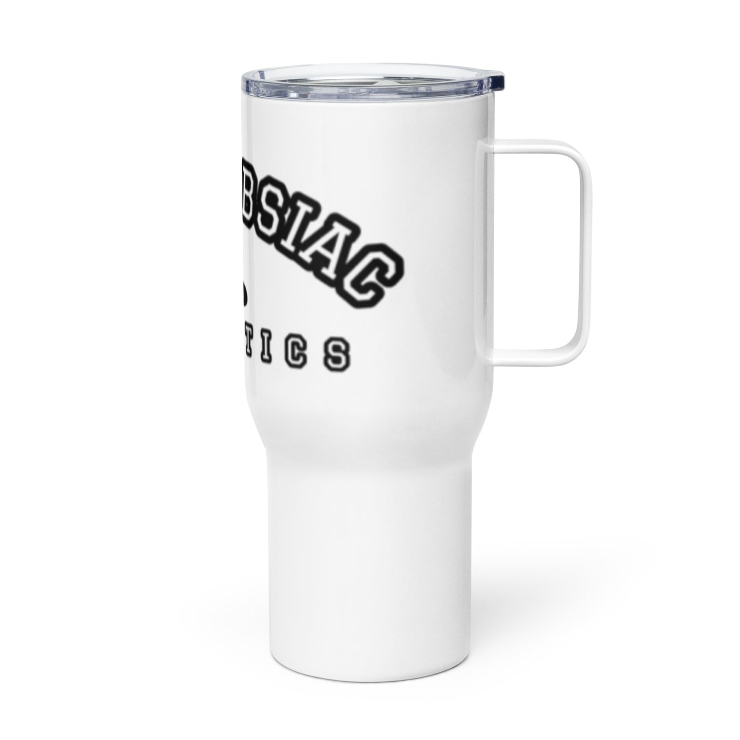 Travel mug with a handle