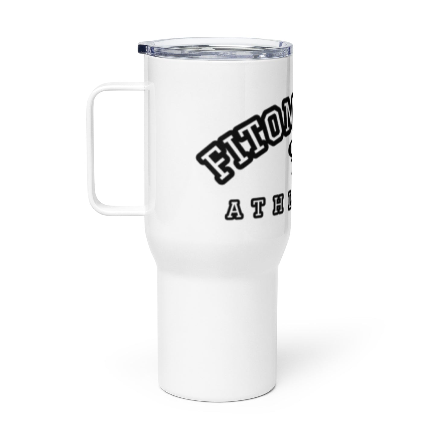 Travel mug with a handle