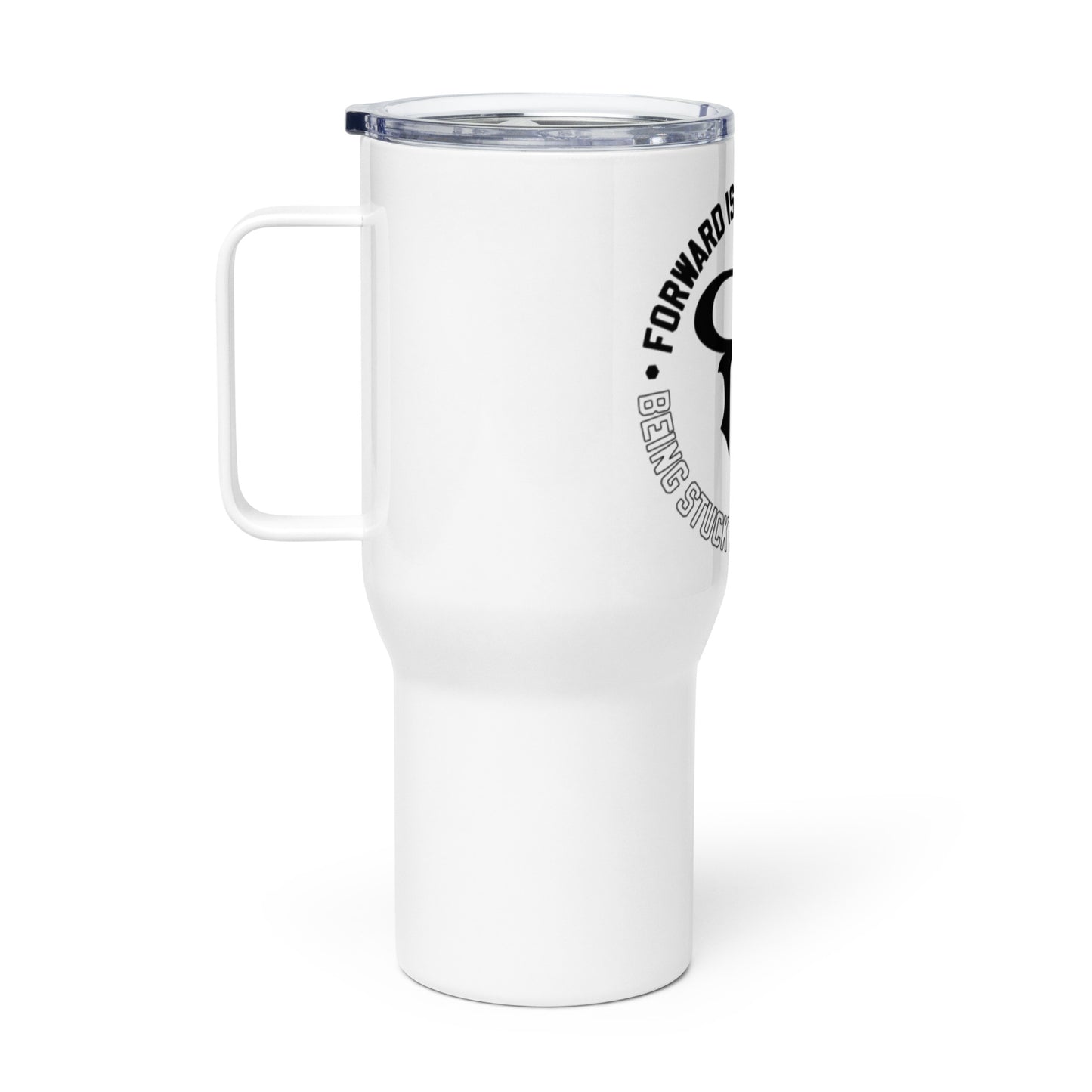 Travel mug with a handle